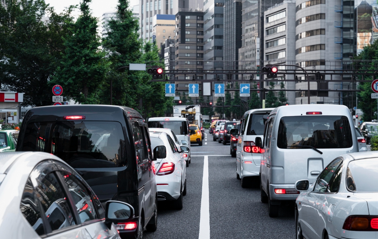 Utworzenie korka na autostradzie przy granicy z Niemcami