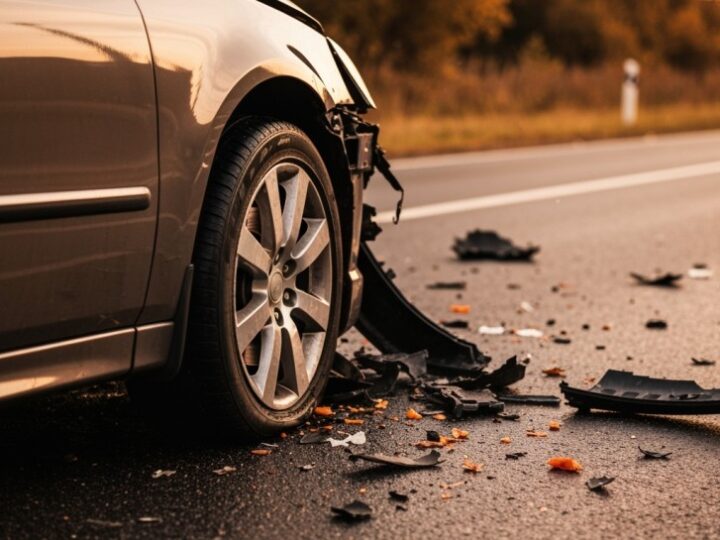 Kolizja na drodze: Citroen zderzył się z ciągnikiem rolniczym między Osłą a Gromadką