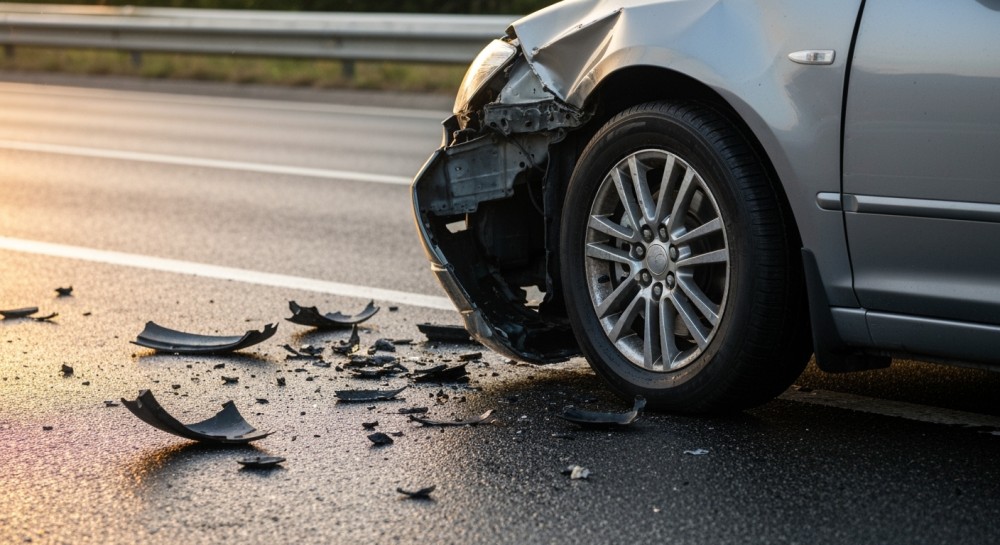 Kolizja w Kruszynie: Toyota uderza w Volkswagena, na szczęście bez ofiar