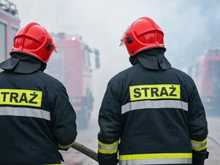 Pożar pustostanu w Nowogrodźcu: strażacy walczą z ogniem w Wigilijną noc