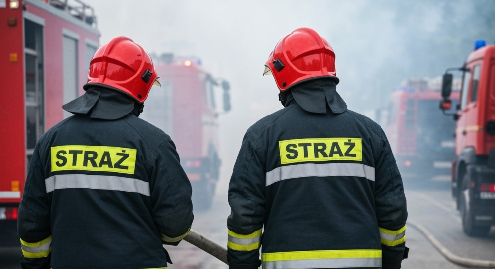 Pożar pustostanu w Nowogrodźcu: strażacy walczą z ogniem w Wigilijną noc