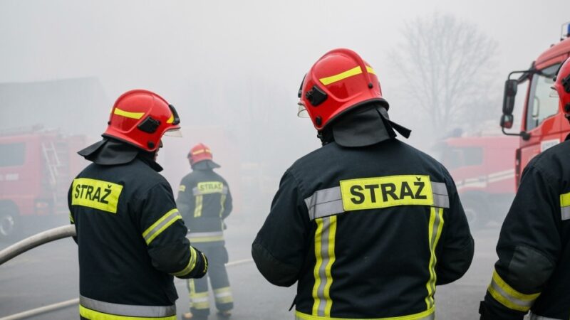 Pożar sadzy w Nowogrodźcu: strażacy w akcji ratunkowej dla poszkodowanego