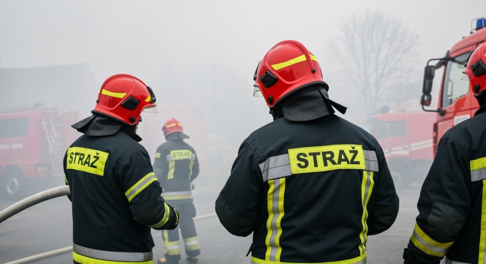 Pożar sadzy w Nowogrodźcu: strażacy w akcji ratunkowej dla poszkodowanego