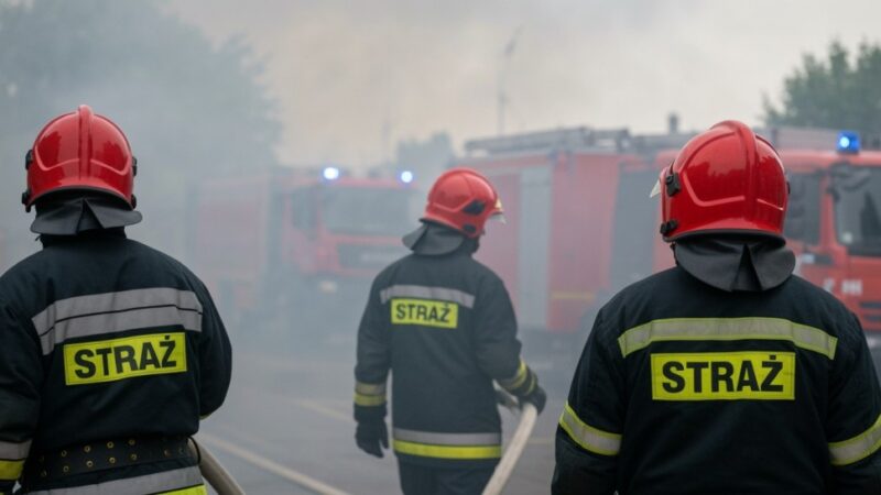 Pożar w Nowogrodźcu: strażacy walczą z ogniem!