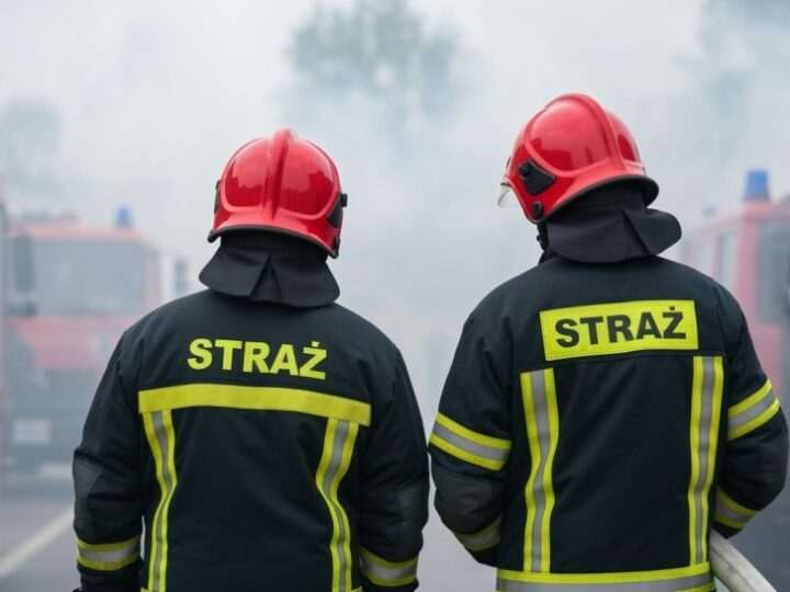 Pożar w Parzycach: strażacy skutecznie ratują posesje przed zniszczeniem