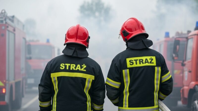 Pożar w Parzycach: strażacy skutecznie ratują posesje przed zniszczeniem