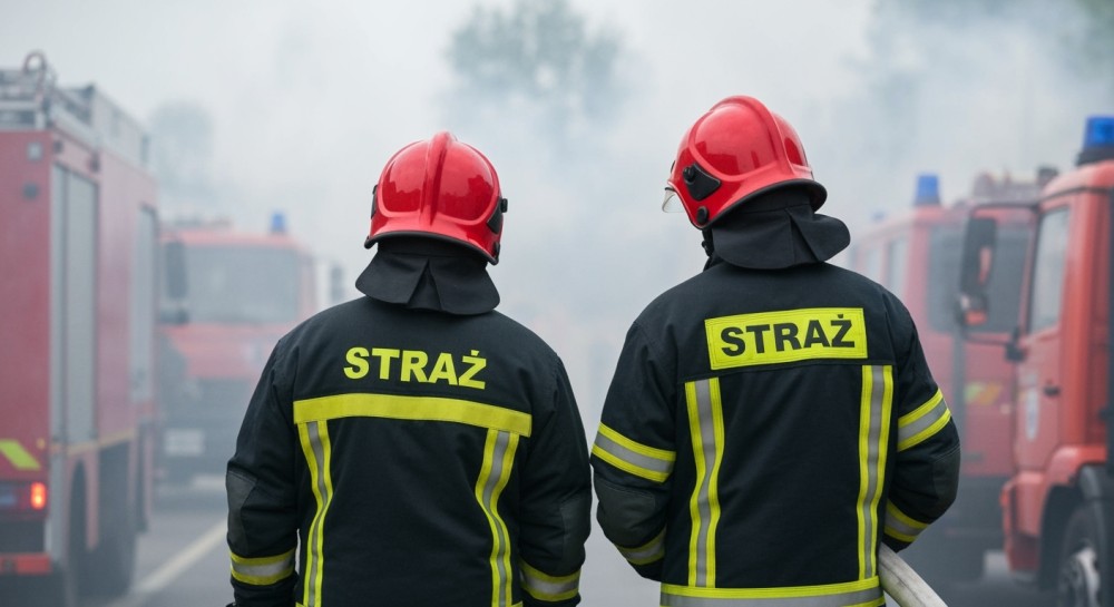Pożar w Parzycach: strażacy skutecznie ratują posesje przed zniszczeniem