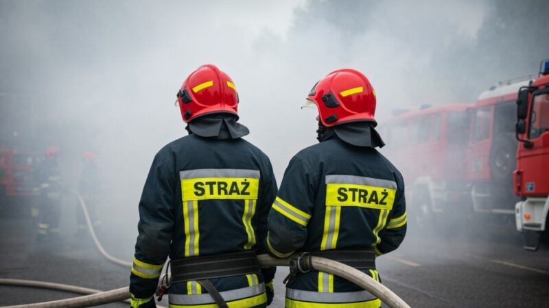 Pożar na poligonie: strażacy w akcji ratunkowej opanowali żywioł