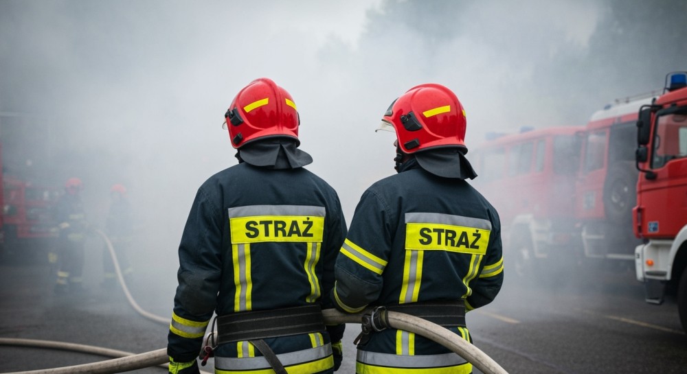 Pożar na poligonie: strażacy w akcji ratunkowej opanowali żywioł